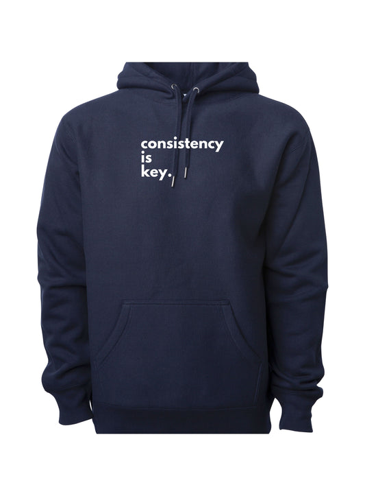 Signature Premium Heavyweight Cross-Grain Hooded Pullover - Navy Blue